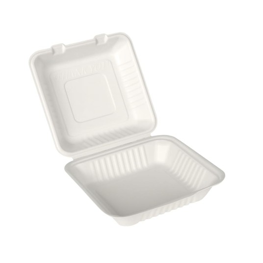 Pojemnik obiadowy menu box BIO z włókna - jednokomorowy - 50 szt. -zdjęcie numer 3