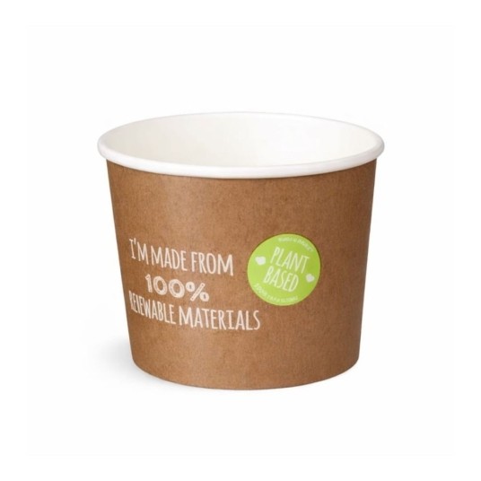 Pojemnik papierowy Food to Go - PLANT - ekologiczny - 500 ml - 25 szt. -zdjęcie numer 1