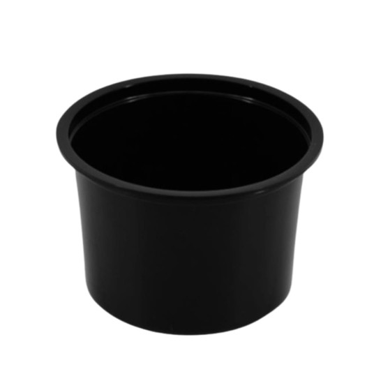 Pojemnik PP plastikowy na zupę okrągły 500 ml - czarny wielorazowy - Guillin - 50 szt. -zdjęcie numer 1