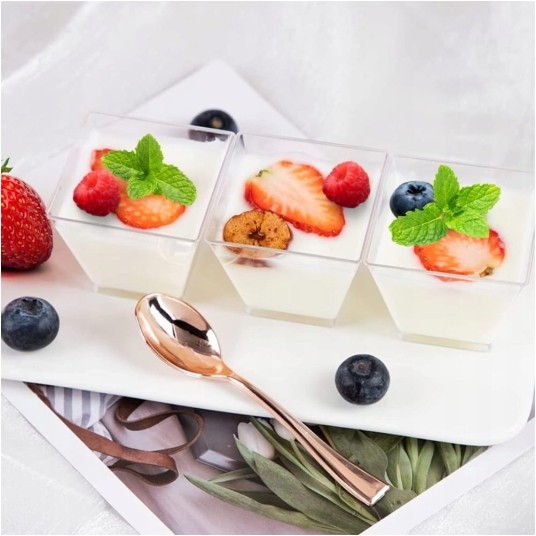 Pojemniki do deserów finger food - piramida 120 ml - 50 szt. -zdjęcie numer 2