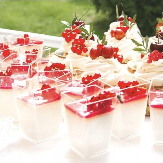 Pojemniki do deserów finger food - piramida 200 ml - 50 szt. -zdjęcie numer 2