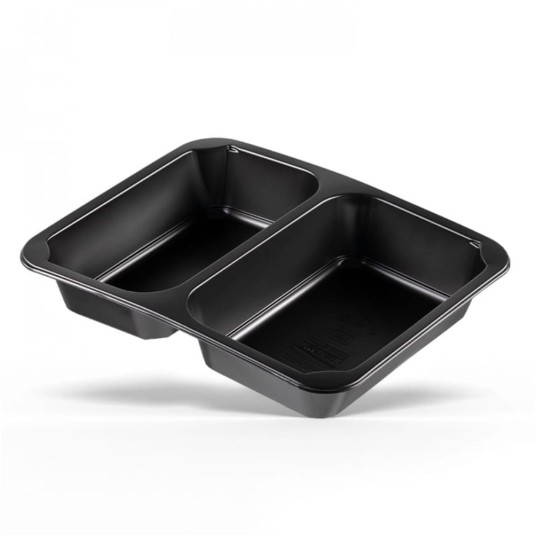 Pojemniki obiadowe do zgrzewu - 227x178x50 mm - dwudzielne - 60 szt. -zdjęcie numer 1