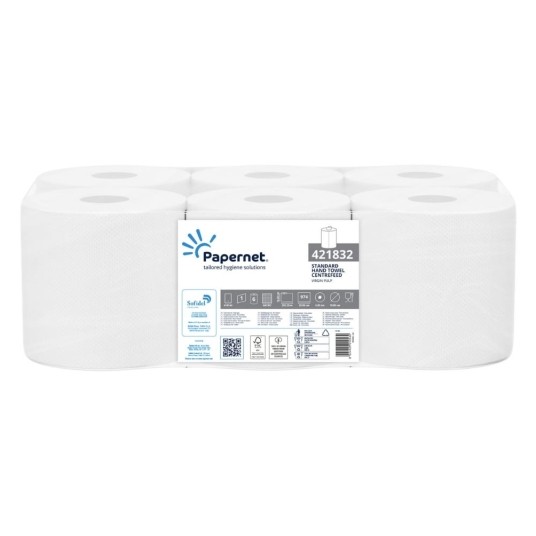 Ręcznik papierowy maxi Papernet 421832 - biały - 292 m - 6 rolek -zdjęcie numer 1