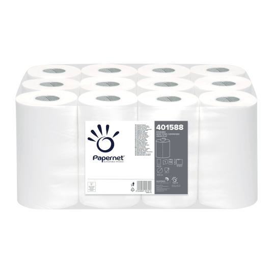 Ręczniki Papernet 401588 - Mini Biały - 1 warstwa - 117 m - 12 rolek -zdjęcie numer 1
