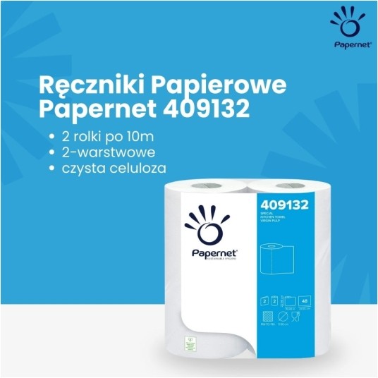 Ręczniki papierowe kuchenne Papernet 409132 - 2 rolki -zdjęcie numer 3