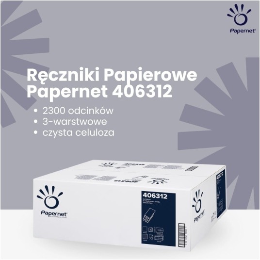 Ręczniki papierowe Papernet 406312 w składce ZZ - 4 panele - 2300 odcinków - H2 -zdjęcie numer 4