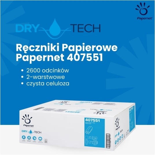 Ręczniki papierowe Papernet 407551 w składce ZZ Superior - 3 panele - 2600 odcinków - H2 -zdjęcie numer 4