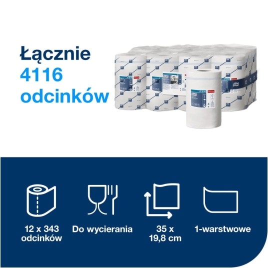 Ręczniki papierowe Tork 473246 - Reflex mini - 120 m - 12 rolek -zdjęcie numer 5