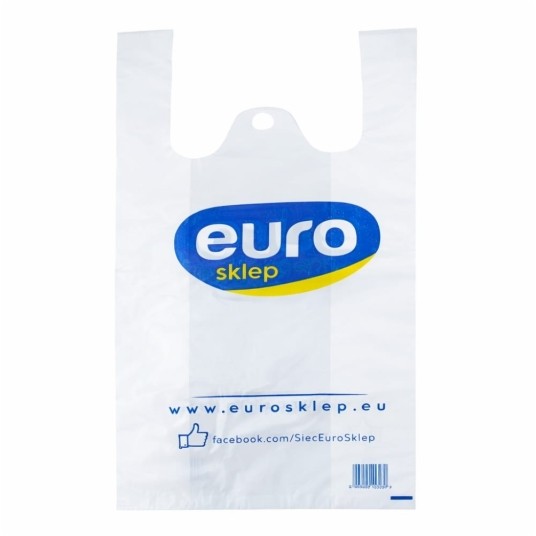 Reklamówki hdpe z logiem EURO - 30 x 55 cm - 48μm - 50 szt. -zdjęcie numer 1