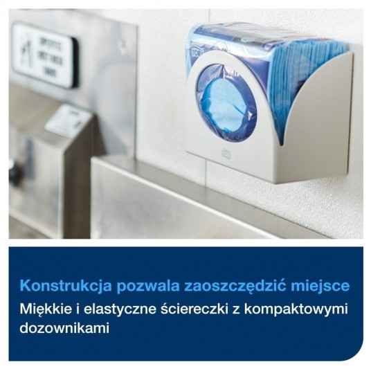 Ściereczki wielorazowe Tork 194450 - niebieskie - system W8 - 40szt. -zdjęcie numer 4