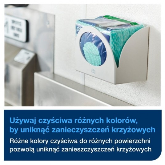 Ściereczki wielorazowe Tork 194550 - zielone - system W8 - 40 szt. -zdjęcie numer 4