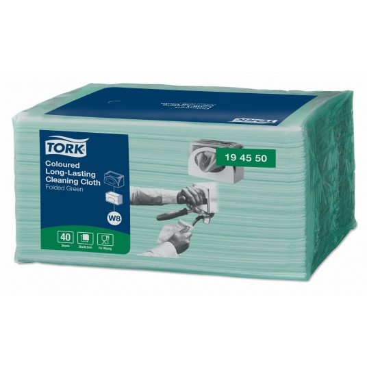 Ściereczki wielorazowe Tork 194550 - zielone - system W8 - 40 szt. -zdjęcie numer 6