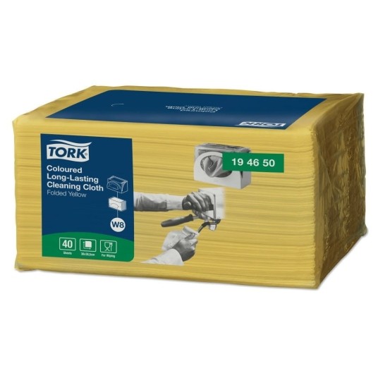Ściereczki wielorazowe Tork 194650 - żółte - system W8 - 40 szt. -zdjęcie numer 7