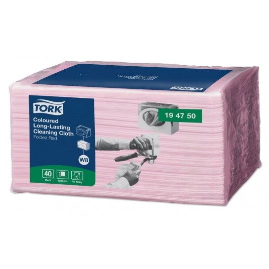 Ściereczki wielorazowe Tork 194750 - czerwone - system W8 - 40 szt. -zdjęcie numer 6