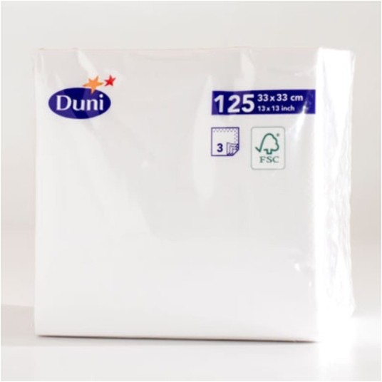 Serwetka TISSUE - Biała 180376 - 33x33 cm - 125 szt. -zdjęcie numer 2