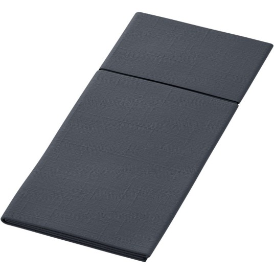 Serwetki Duniletto BIO z kieszonką - poszetki na sztućce - 40 x 33 cm - czarne - 65 szt. -zdjęcie numer 1