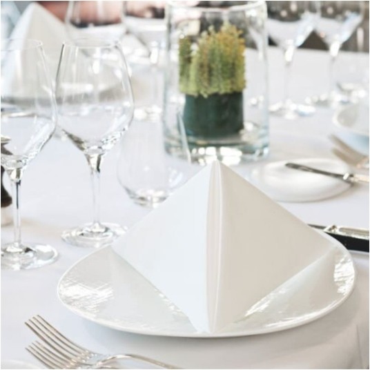 Serwetki Linstyle Tork 478711 - białe - 40 x 40cm - 50szt. -zdjęcie numer 2