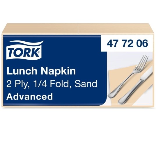 Serwetki lunchowe Tork 477206 - piaskowe - 32,8 cm - 200 szt. -zdjęcie numer 1