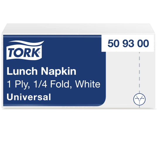 Serwetki lunchowe Tork 509300 - białe - 32,5 cm - 500 szt. -zdjęcie numer 1