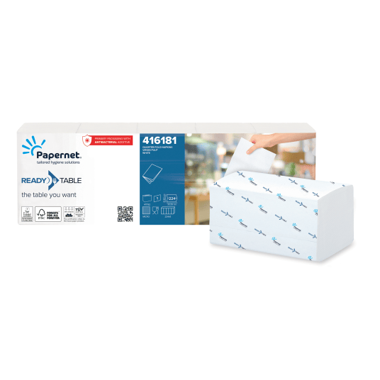 Serwetki Papernet 416181 do dyspensera - białe - 224 szt. x5 -zdjęcie numer 1