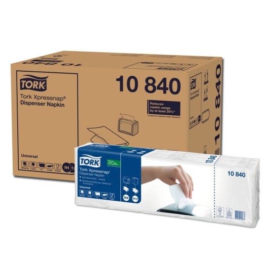 Serwetki Tork 10840 Xpressnap® do dyspensera N4 - białe - 9000 szt. -zdjęcie numer 1