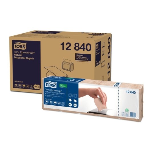 Serwetki Tork 12840 Xpressnap® do dyspensera N4 - naturalne - 9000 szt. -zdjęcie numer 1