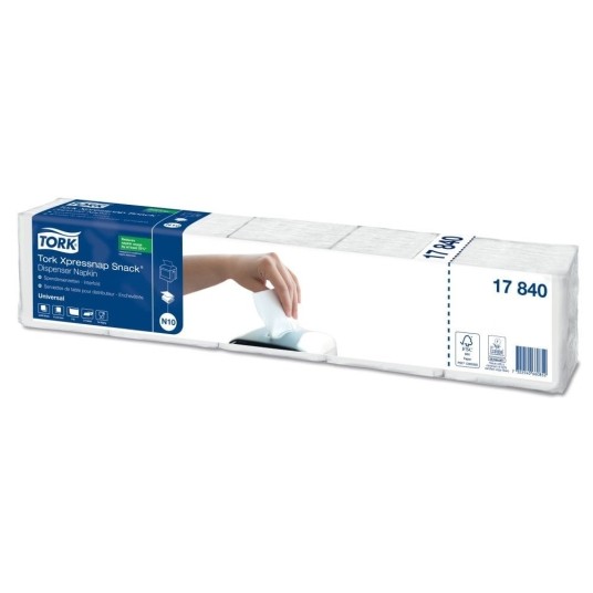 Serwetki Tork 17840 Xpressnap® Snack do dyspensera N10 - białe - 1125 szt. -zdjęcie numer 4