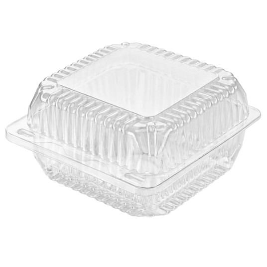 SL 25 N - pojemnik na ciasto - 12,5 x 12,5 x 8 cm - rPET - z recyklingu - 100 szt. -zdjęcie numer 1