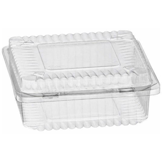 SL 25 PN - pojemnik na ciasto - 12,5 x 12,5 x 5 cm - PET - 100 szt. -zdjęcie numer 1