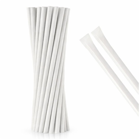 Słomki papierowe jumbo - shake - 7,3 mm - pakowane pojedynczo - 300 szt. -zdjęcie numer 3