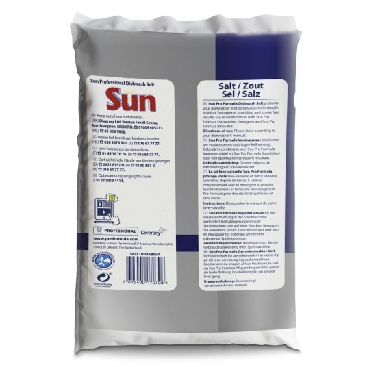 Sun Professional Salt - sól do zmywarki - 2 kg -zdjęcie numer 4
