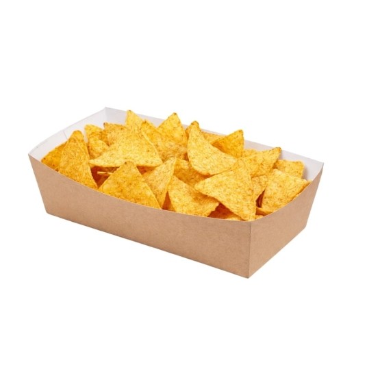 Tacka papierowa kraft - 14 x 7 x 4,5 cm - BIO - M - 100 szt. -zdjęcie numer 2