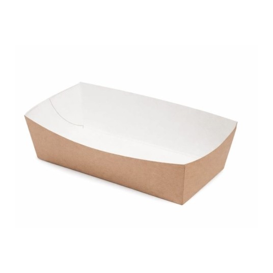 Tacka papierowa kraft - 14 x 7 x 4,5 cm - BIO - M - 100 szt. -zdjęcie numer 1
