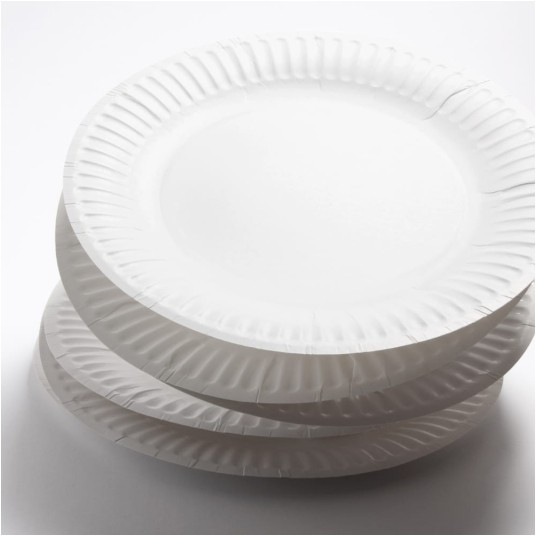 Talerz papierowy biały FSC - średnica 15 cm - 100 szt. -zdjęcie numer 2