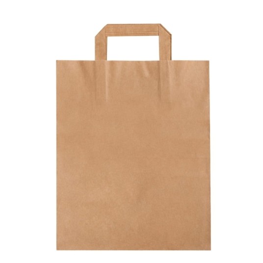 Torby papierowe z uchem - cateringowe - 18 x 8,5 x 23 cm - kraft - 250 szt. -zdjęcie numer 1