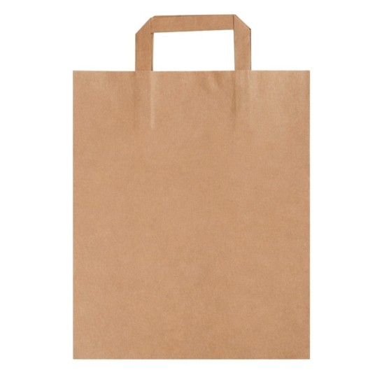 Torby papierowe z uchem - cateringowe - 26 x 16 x 33 cm - kraft - 250 szt. -zdjęcie numer 1