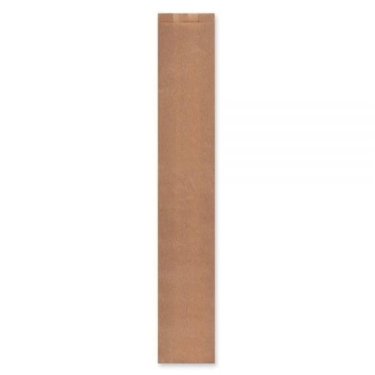 Torebki na bagietkę - fałdowe papierowe - brązowe - 58 x 10 x 6 cm - 1000 szt. -zdjęcie numer 1
