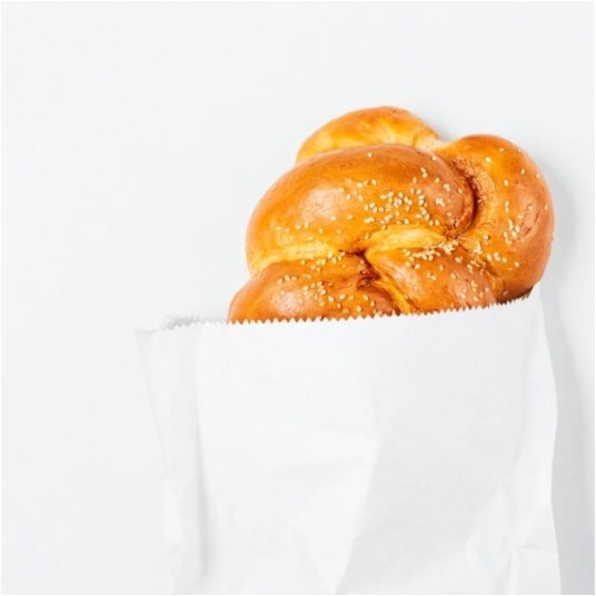 Torebki na pieczywo - fałdowe papierowe - białe - 27 x 15 x 9 cm - 1000 szt. -zdjęcie numer 2
