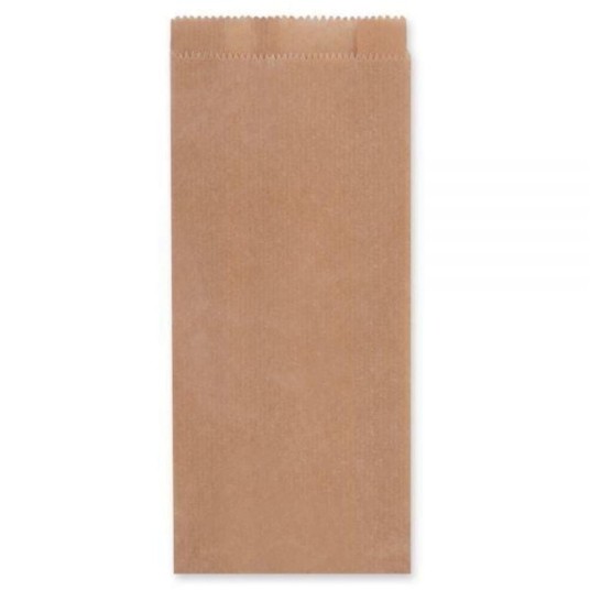 Torebki na pieczywo - fałdowe papierowe - brązowe - 27 x 12 x 5 cm - 1000 szt. -zdjęcie numer 1