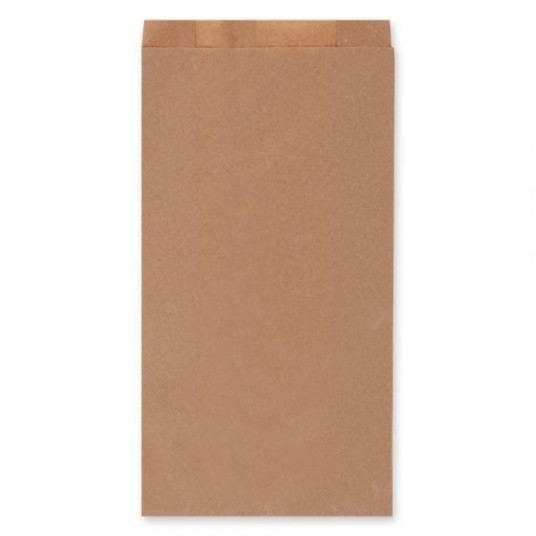 Torebki na pieczywo - fałdowe papierowe - brązowe - 28 x 15 x 6,5 cm - 1000 szt. -zdjęcie numer 1