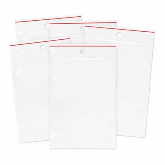 Torebki strunowe zapinane 60 x 80 mm - 100 szt. -zdjęcie numer 2