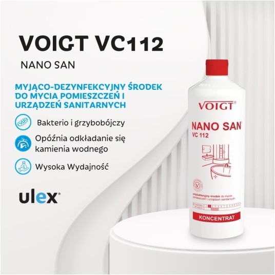 VC 112 Nano San - do mycia i dezynfekcji łazienki - koncentrat 1 l -zdjęcie numer 2