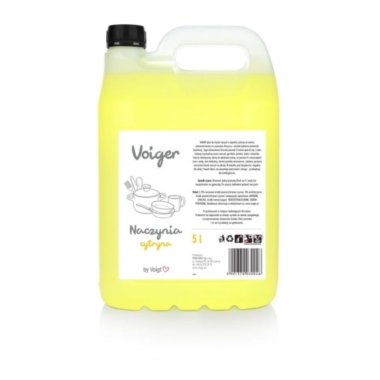 Voiger - płyn do mycia naczyń - cytrynowy - 5l -zdjęcie numer 1