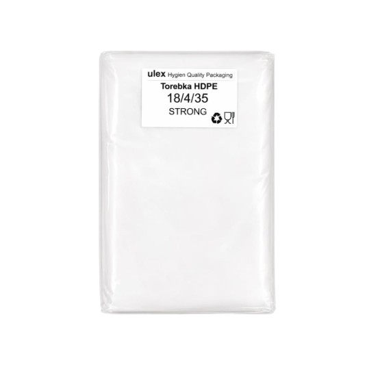 Woreczki foliowe hdpe 18 x 35 cm - 10 μm - ekstra mocne - opakowanie 0,90 kg -zdjęcie numer 1