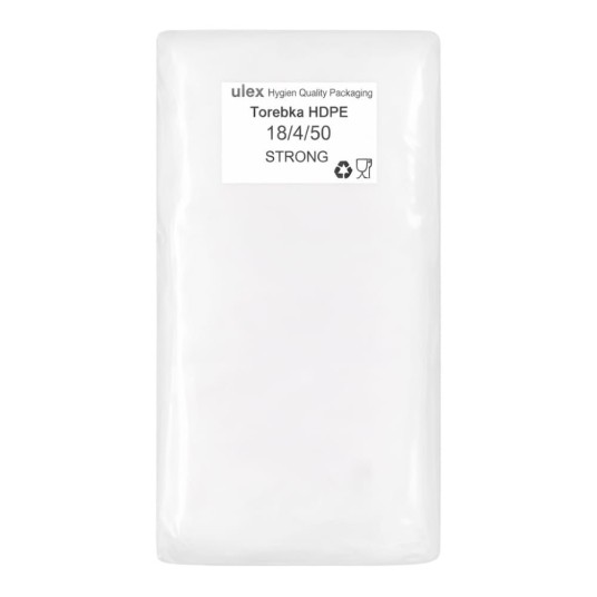 Woreczki foliowe hdpe 18 x 50 cm - 10 μm - ekstra mocne - opakowanie 1,30 kg -zdjęcie numer 1