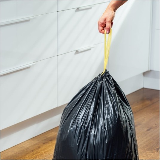Worki na śmieci 35 l ECO LINE - czarne - 15 szt. -zdjęcie numer 4