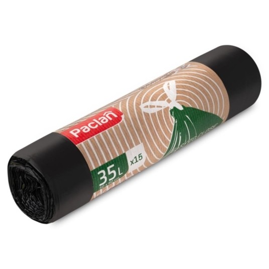 Worki na śmieci 35 l ECO LINE - czarne - 15 szt. -zdjęcie numer 1