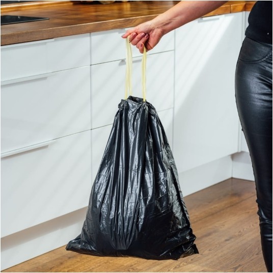 Worki na śmieci 35 l ECO LINE - czarne - 15 szt. -zdjęcie numer 3