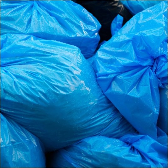 Worki na śmieci Bee Smart ldpe 120 l - niebieskie - 25 szt. -zdjęcie numer 2