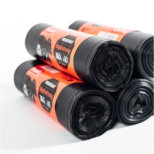 Worki na śmieci Big & Strong 160 l - czarne - 10 szt. -zdjęcie numer 4